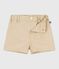 Effen katoenen short voor baby's beige SANDER