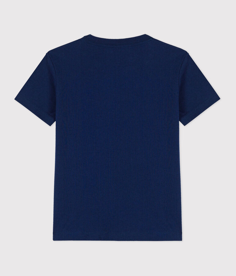 T-shirt met korte mouwen in katoen voor jongens blauw