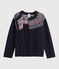 Katoenen, wollen cardigan meisjes kinderen blauw SMOKING/wit MULTICO