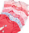 Geschenkzakje met 7 body's met korte mouwen voor babymeisjes variante 1