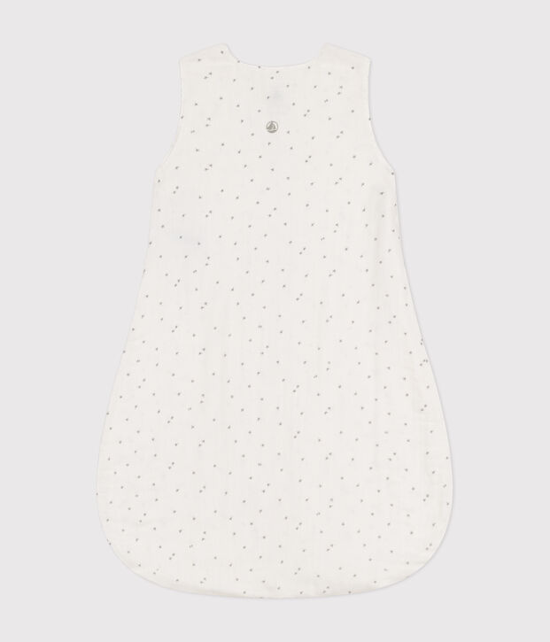 Katoenen babytrappelzakje TOG 1 wit/grijs