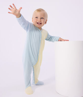 Pyjama b&eacute;b&eacute; en coton imprim&eacute; &agrave; rayures
