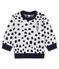 Sweatshirt bébé mixte Jean Jullien blanc MARSHMALLOW/ DOTTIES