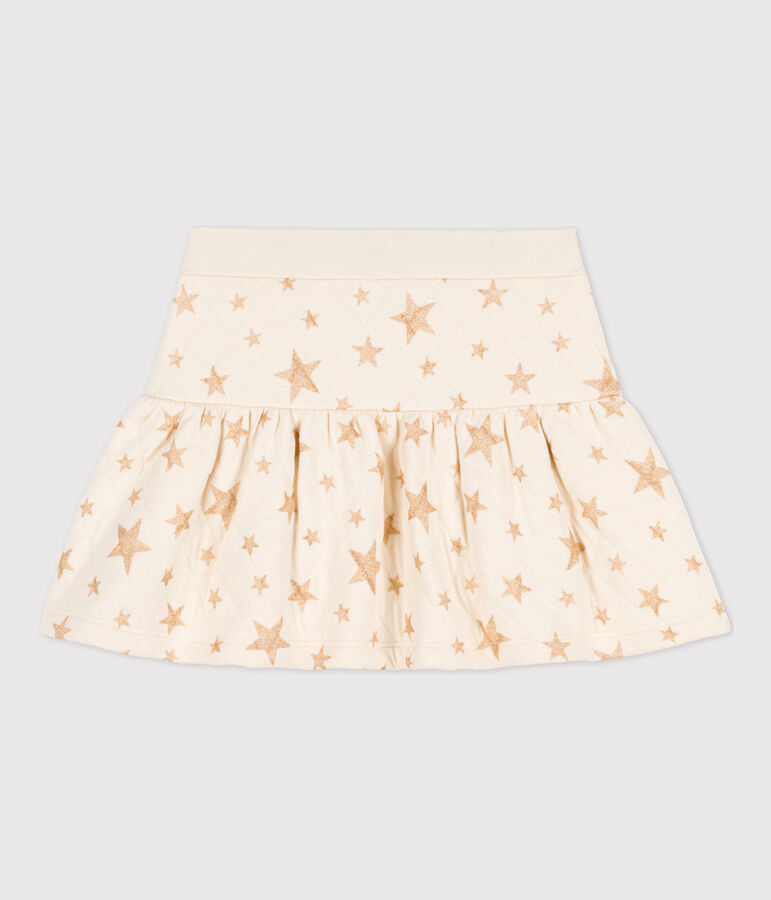 Jupe imprim&eacute;e en tubique enfant fille &eacute;cru