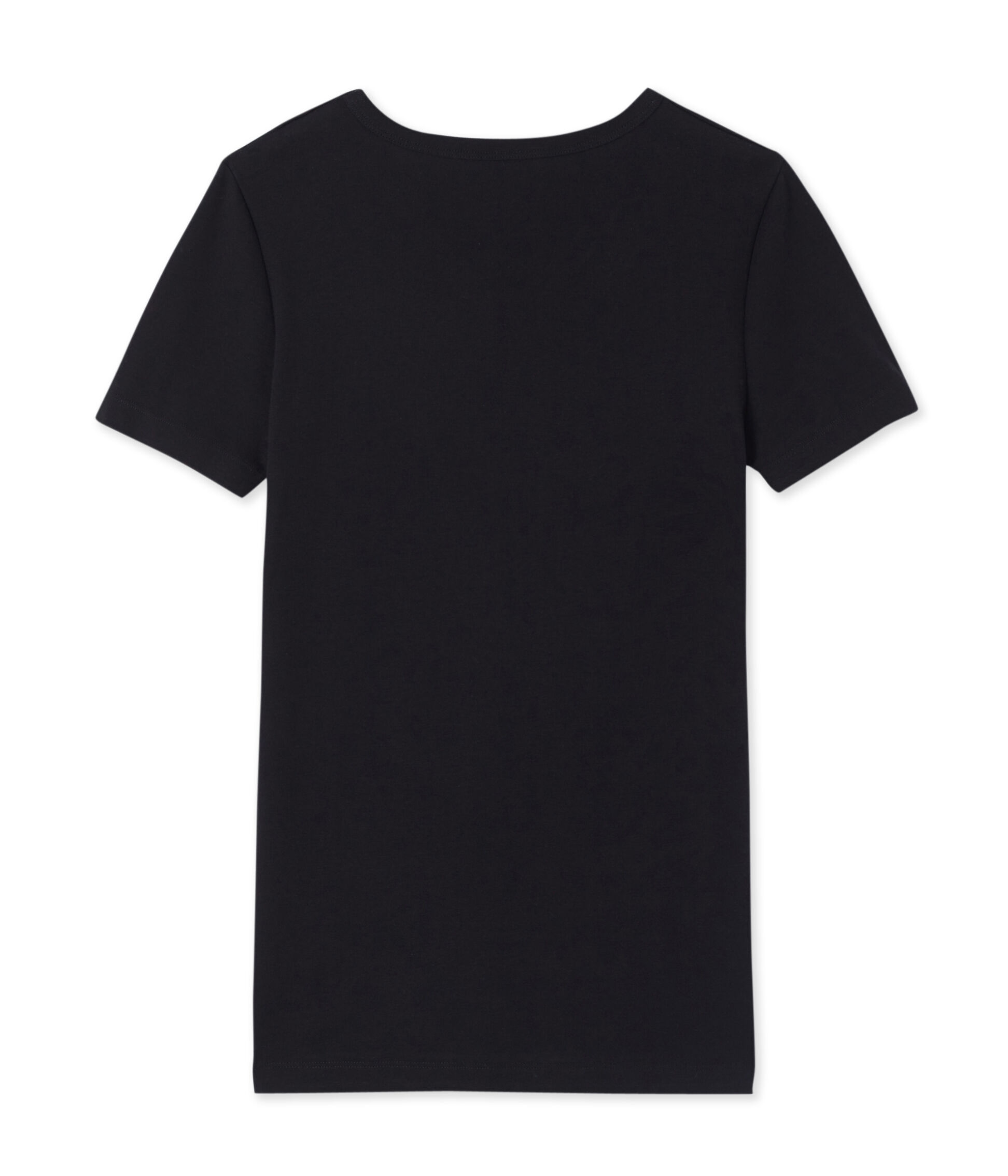 tee shirt noir col v homme