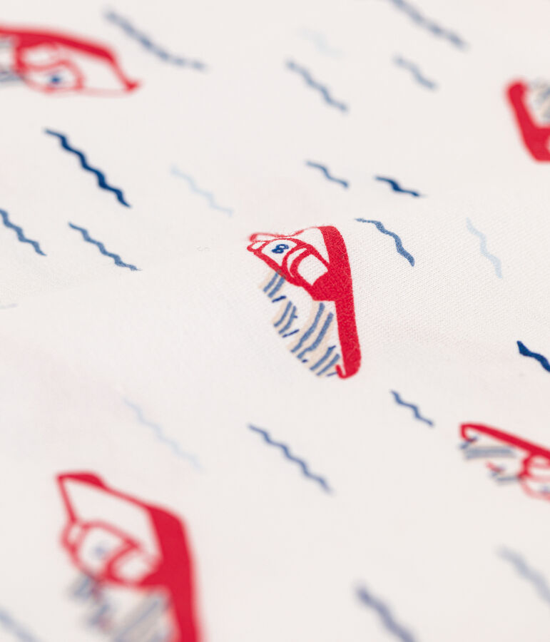 T-shirt met print en korte mouwen voor jongens wit/multicouleur