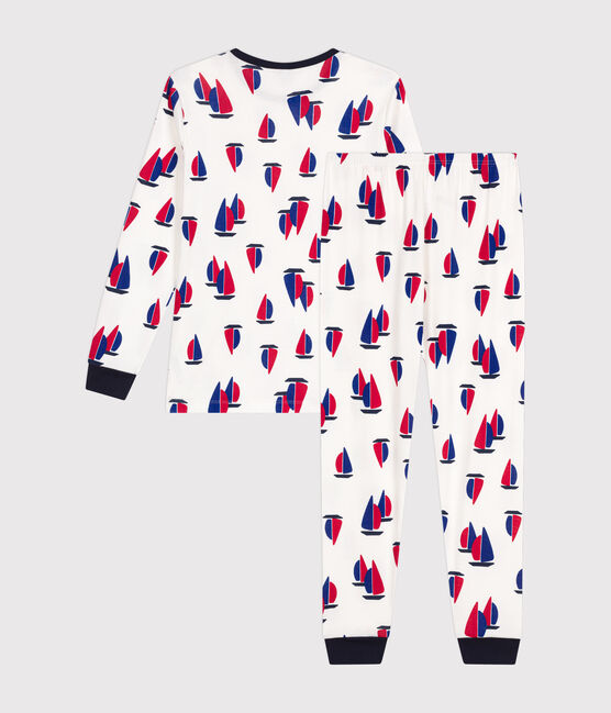 Pyjama en coton imprimé à motif bateaux junior blanc MARSHMALLOW/blanc MULTICO