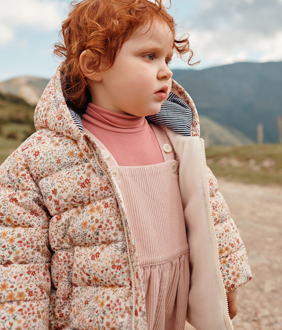 Donsjasje met print en capuchon voor baby's wit AVALANCHE/ MULTICO