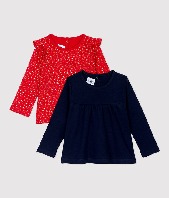 Set met 2 katoenen blouses baby. variante 1