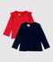 Set met 2 katoenen blouses baby. variante 1