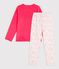Pyjama  en velours roze/multicouleur