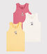 Set van 3 katoenen jongenshemdjes Petit Bateau X Snoopy