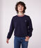 Effen katoenen sweatshirt voor dames blauw SMOKING