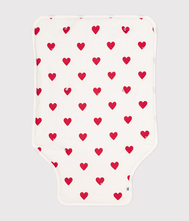 Katoenen aankleedkussen wit/rood