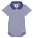Body manches courtes col polo bébé garçon milleraies
