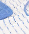 Korte pyjama in katoen voor dames  wit MARSHMALLOW/blauw PERSE