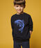 Molton sweatshirt voor jongens blauw SMOKING