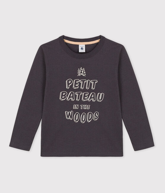 Jongens-T-shirt met lange mouwen grijs DUMBO