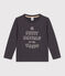 Jongens-T-shirt met lange mouwen grijs DUMBO