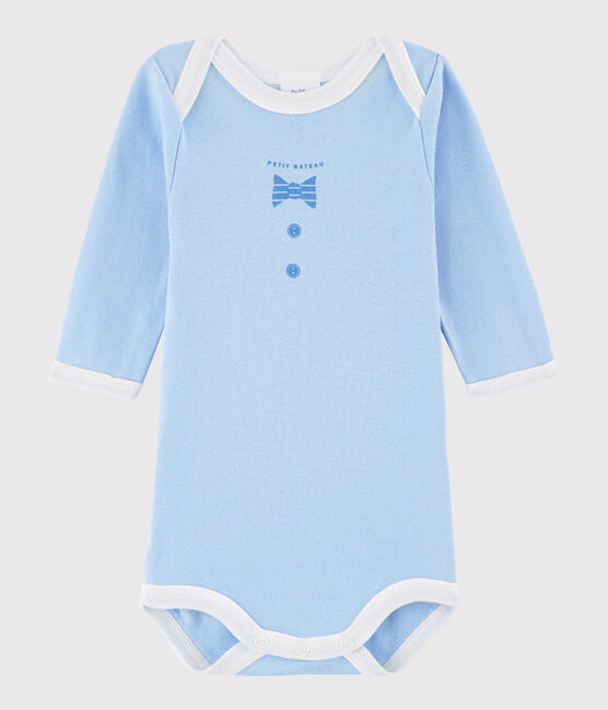Rompertje met lange mouwen babymeisje - babyjongen blauw JASMIN