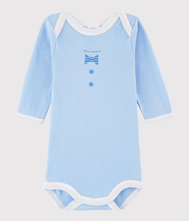 Rompertje met lange mouwen babymeisje - babyjongen blauw