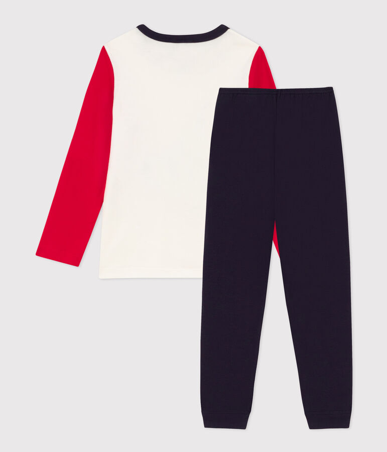 Pyjama Tour Eiffel en coton enfant bleu/multicouleur