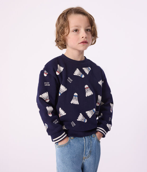 Katoenen sweatshirt met print voor kinderen blauw/multicouleur