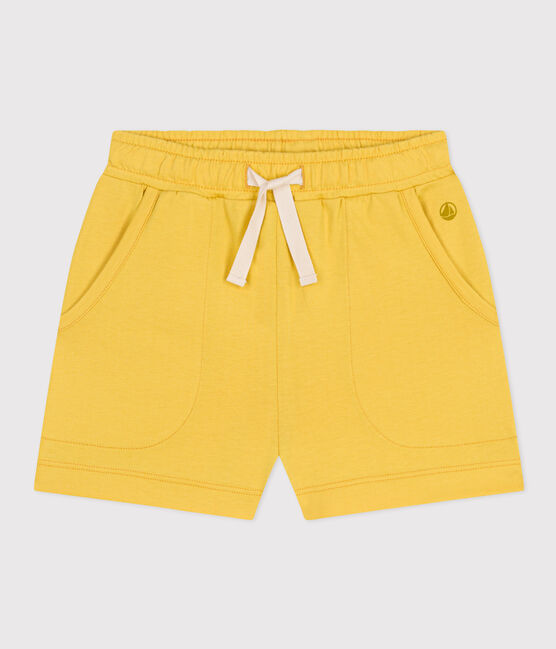 Katoenen short voor meisjes geel NECTAR