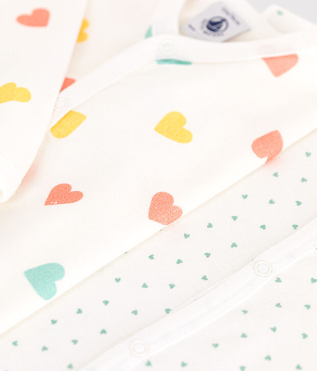 Setje met 2 katoenen babypyjama's met print multicouleur