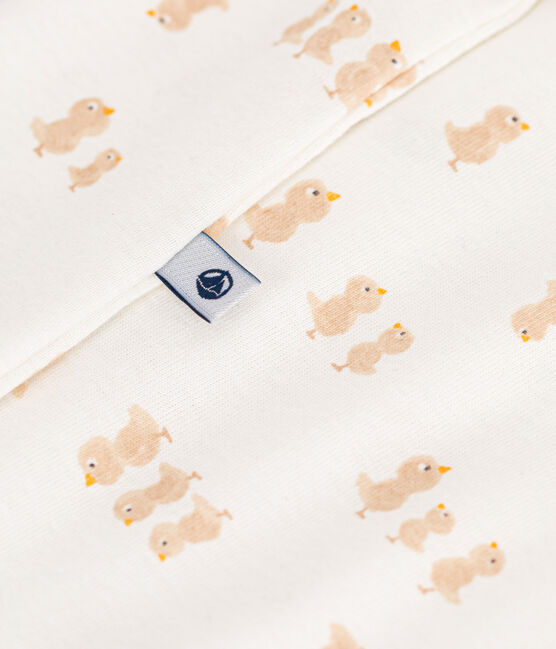 Combisac en coton bébé blanc MARSHMALLOW/gris GRIS