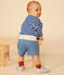 Sweatshirt  in badstof voor baby's blauw SURF/ AVALANCHE