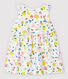Robe manches courtes en popeline bébé fille