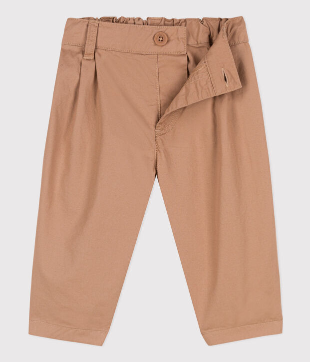 Pantalon b&eacute;b&eacute; en serge craquante beige