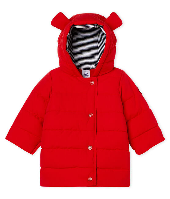 Doudoune bébé fille en microfibre rouge TERKUIT
