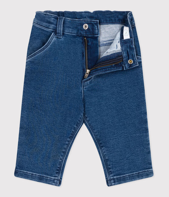 Babybroekje van spijkerstof en elastaan blauw BLEU DELAVE