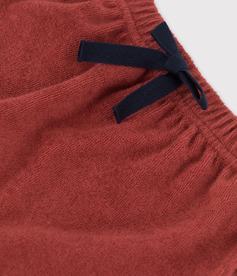 Pantalon sarouel en bouclette &eacute;ponge b&eacute;b&eacute; marron OMBRIE