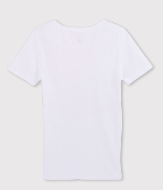 T-shirt met korte mouwen en V-kraag Heren. wit ECUME