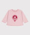 Katoenen babysweatshirt met vintage Petit Bateau-motief roze JOLI