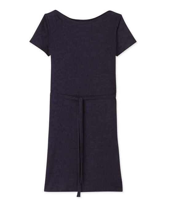 Robe femme en lin bleu SMOKING