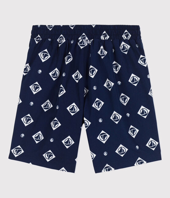 Gerecycleerde zwemshort met print voor jongens blauw MEDIEVAL/ AVALANCHE