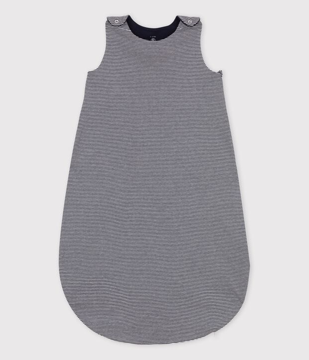 Gestreepte katoenen babyslaapzak TOG 0,5 blauw/wit
