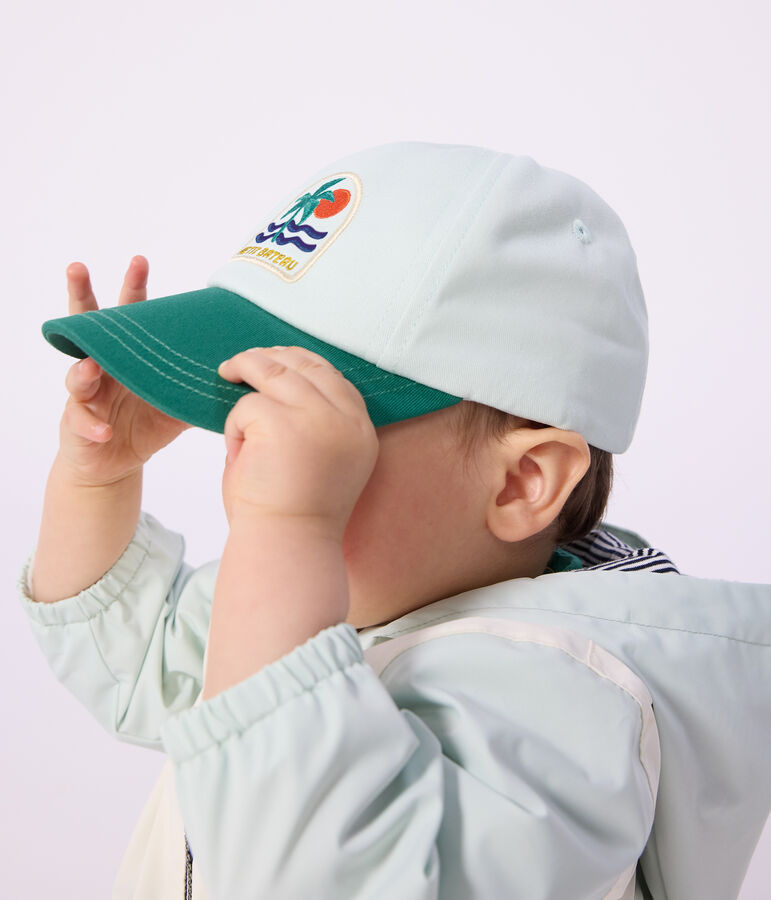 Casquette b&eacute;b&eacute; en coton bleu/multicouleur