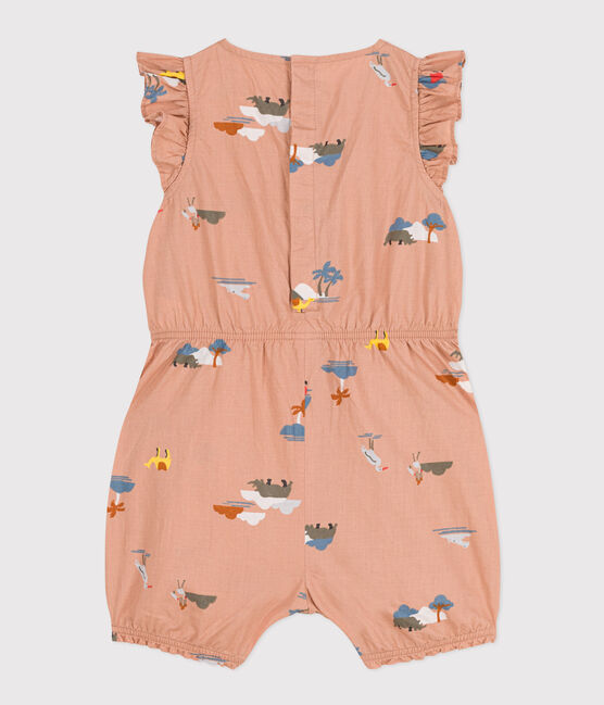 Combinaison courte bébé en popeline imprimée VINTAGE/ MULTICO