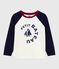 Katoenen T-shirt met lange mouwen en colorblockprint voor kinderen blauw MILK/ SOIR