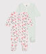 Lot de 2 pyjamas bébé en coton fleuris