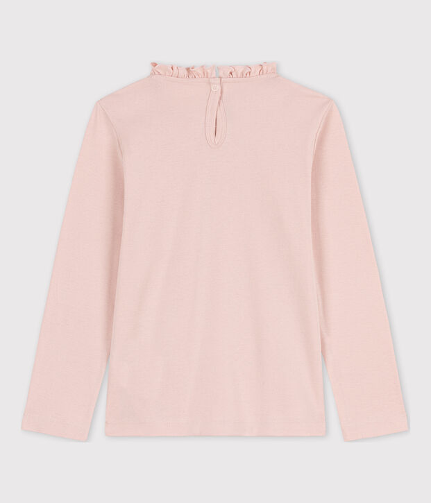 Tee-shirt manches longues en coton enfant fille rose