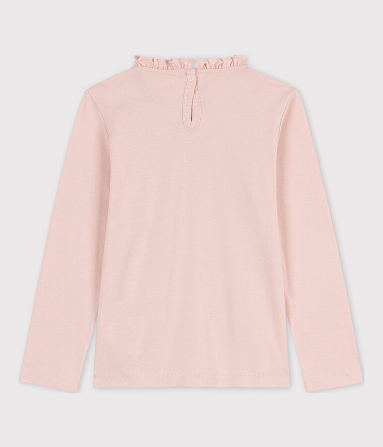 Tee-shirt manches longues en coton enfant fille rose