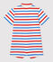 Kort pakje in dikke jerseystof voor baby's wit MARSHMALLOW/wit MULTICO