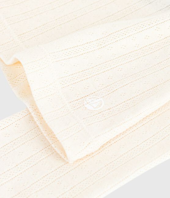 T-shirt met lange mouwen in opengewerkt katoen voor dames - L'Iconique ecru MILK