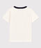 Tee-shirt manches courtes en coton enfant garçon blanc MARSHMALLOW